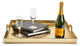 Two's Company Hotel De Ville Gold Decorative Aluminum Square Tray