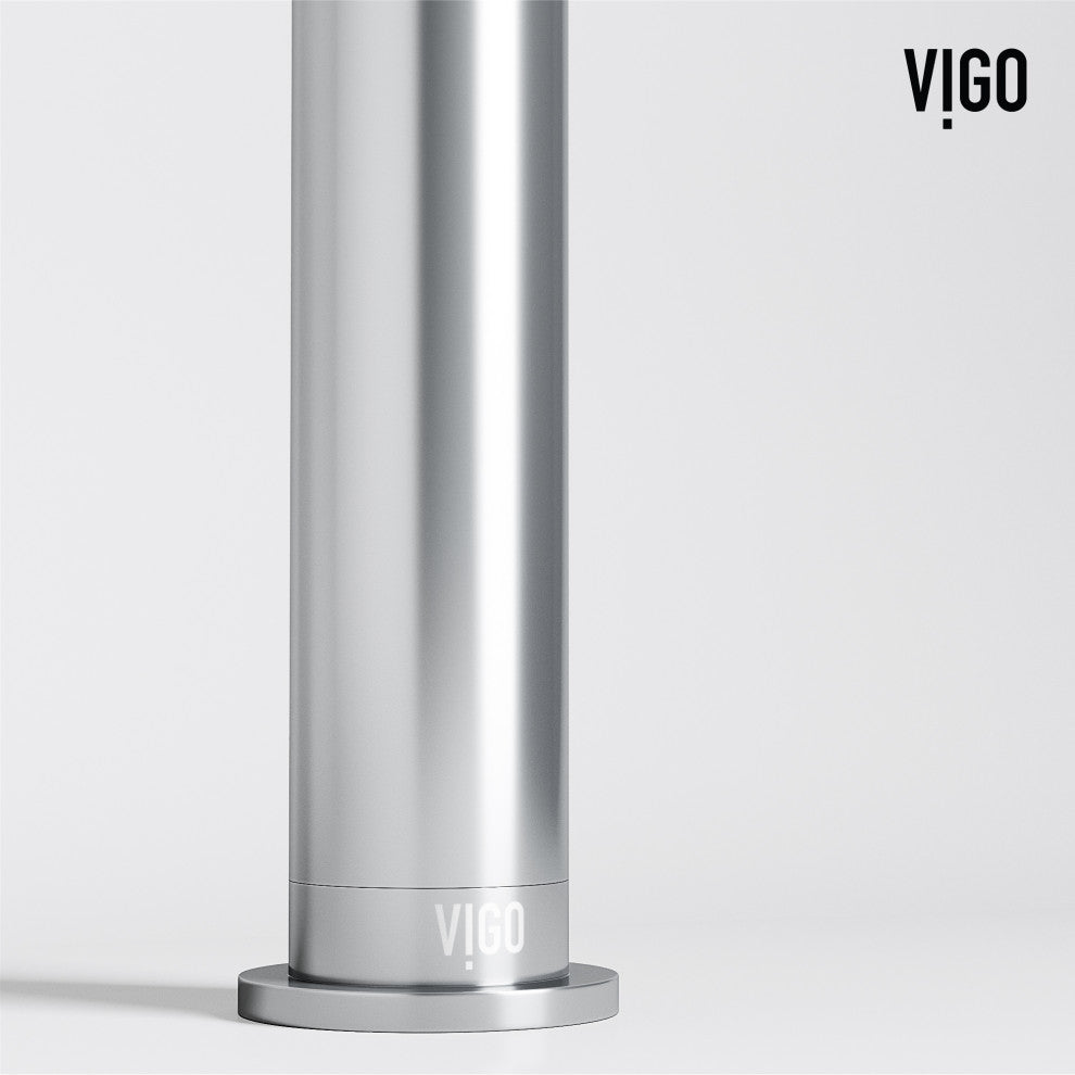 VIGO Ruxton 12" H Single Handle Single Hole Bathroom Vessel Faucet, Chrome