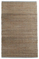 9" x 12" Sky Blue and Tan Interwoven Area Rug