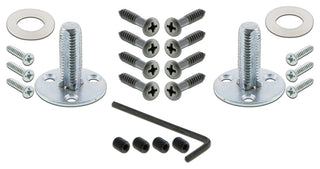 Double Mission Plate With Oval Clear Crystal Knob, Antique Pewter