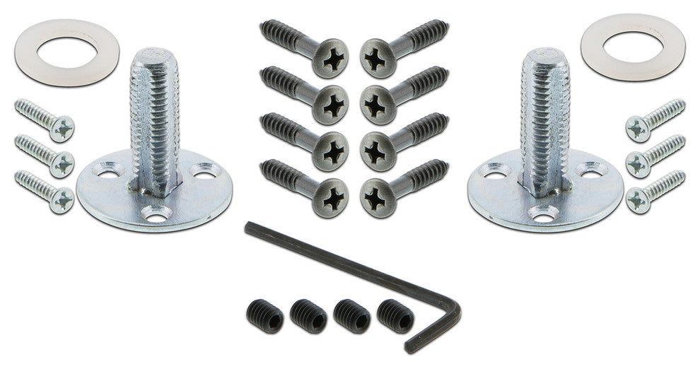 Double Mission Plate With Oval Clear Crystal Knob, Antique Pewter