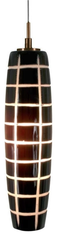 Light Low Voltage Pendant And Canopy Kit, Dense Circles Bronze, Grooves Bronze