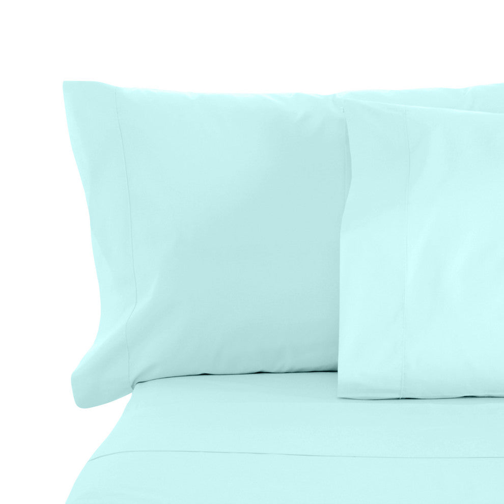 6-Piece 1800 Cotton Bamboo 4 Pillowcases Sheet Deep Pocket, Aqua, King / Cal Kin