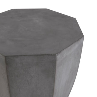 Concrete Octagon End TableSculptural StyleDurable