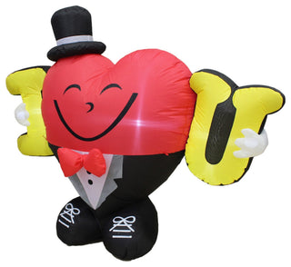 4' Tall Valentine's I Love U Heart Inflatable