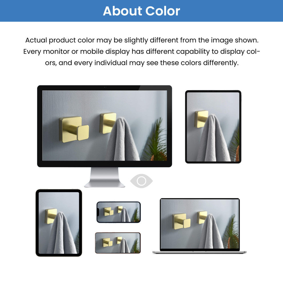 Blaze 4 Piece Bathroom Hardware Set, Brushed Gold