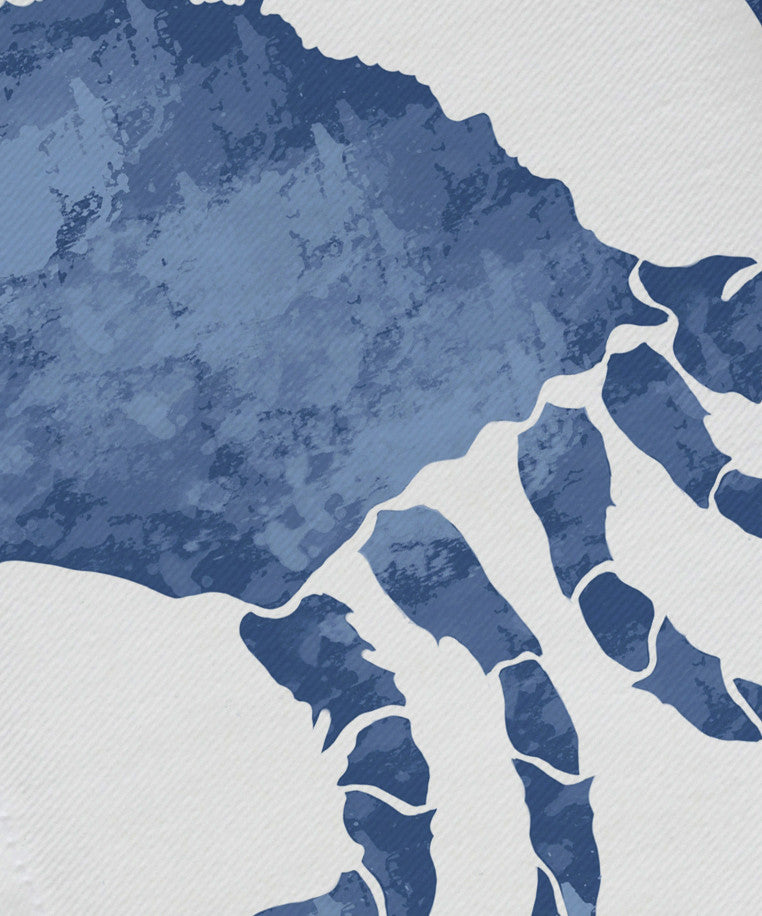 Crab, Animal Print Napkin, Blue, Set of 4