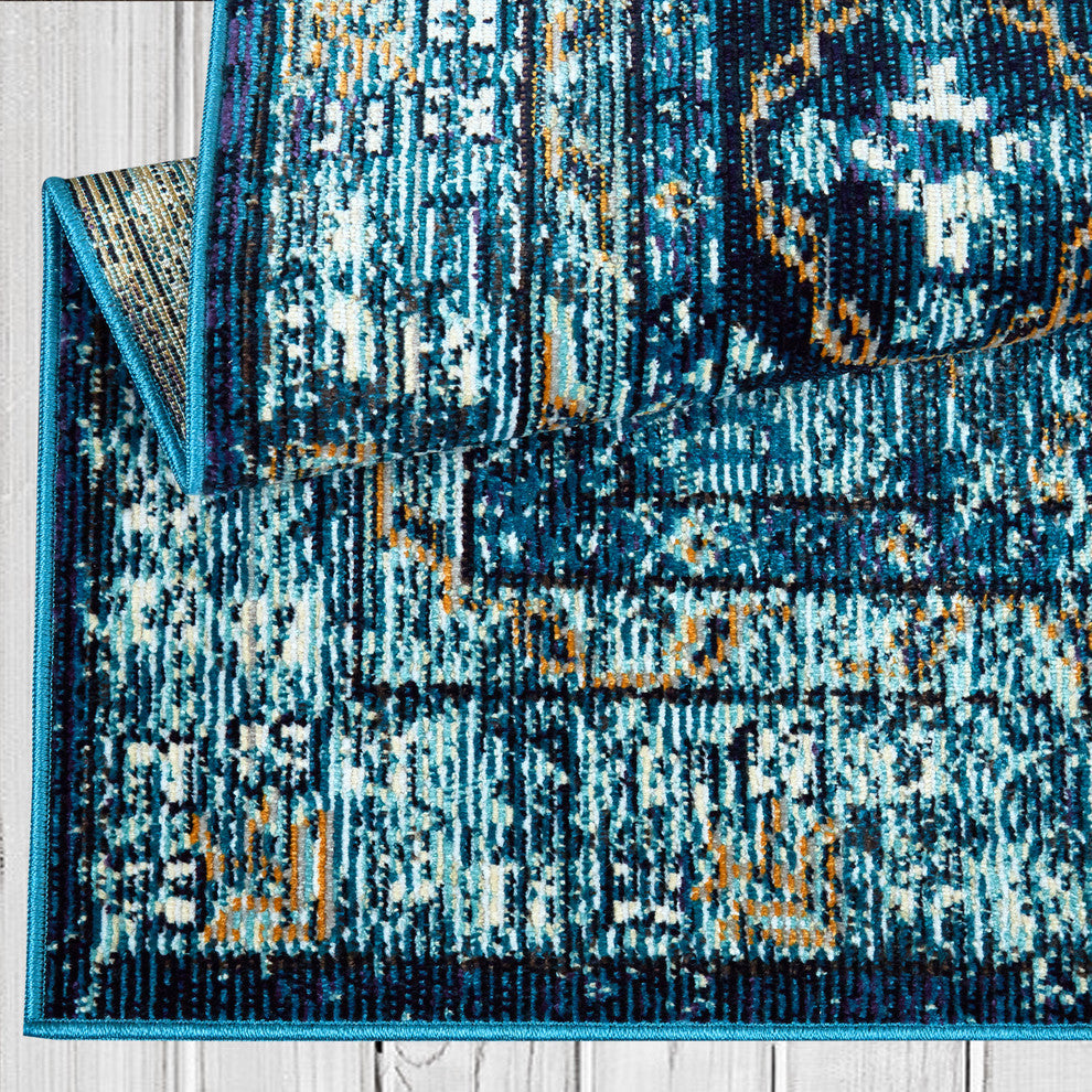 Patio Starlight Navy Blue 7''9"x10''2" Area Rug