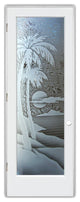 Interior Prehung Door or Interior Slab Door - Palm Sunset - Primed - 30" x...