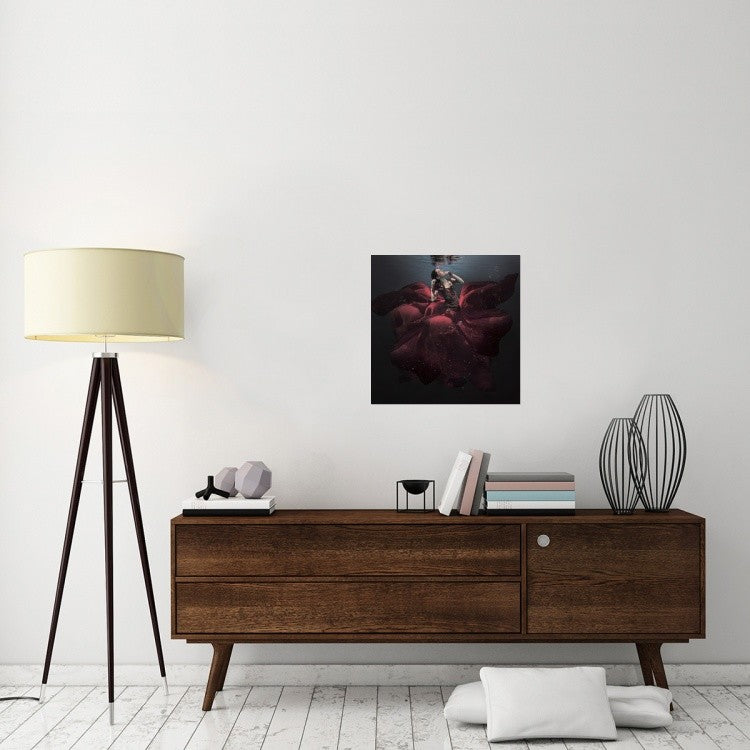 "The Lady In Red" Stretched Canvas Giclee by Martha Suherman, 24x24"