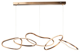 ET2 E24616 Unity 55"W LED Abstract Chandelier - Brushed Champagne