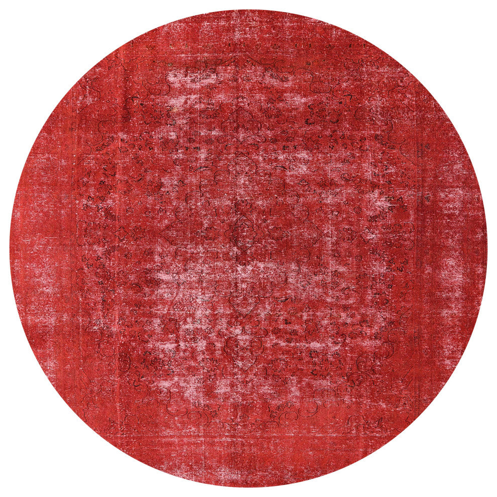 Ahgly Company Indoor Round Mid-Century Modern Area Rugs, 7' Round