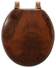 Trimmer Wood Toilet Seat With Faux Wood Grain Painting, Medium Wood Swirl