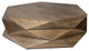 48" Brown Solid And Manufactured Wood Hexagon Coffee Table