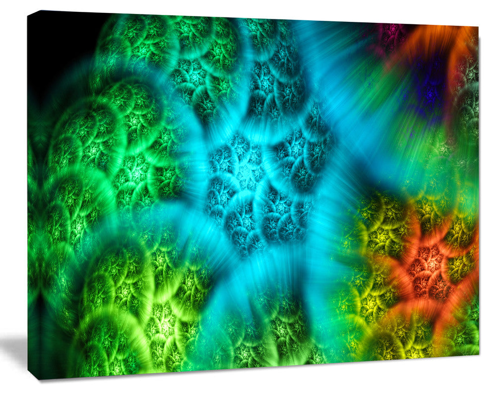 Biblical Sky with Green Clouds, Abstract Wall Art Canvas, 20x12