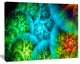 Biblical Sky with Green Clouds, Abstract Wall Art Canvas, 20x12
