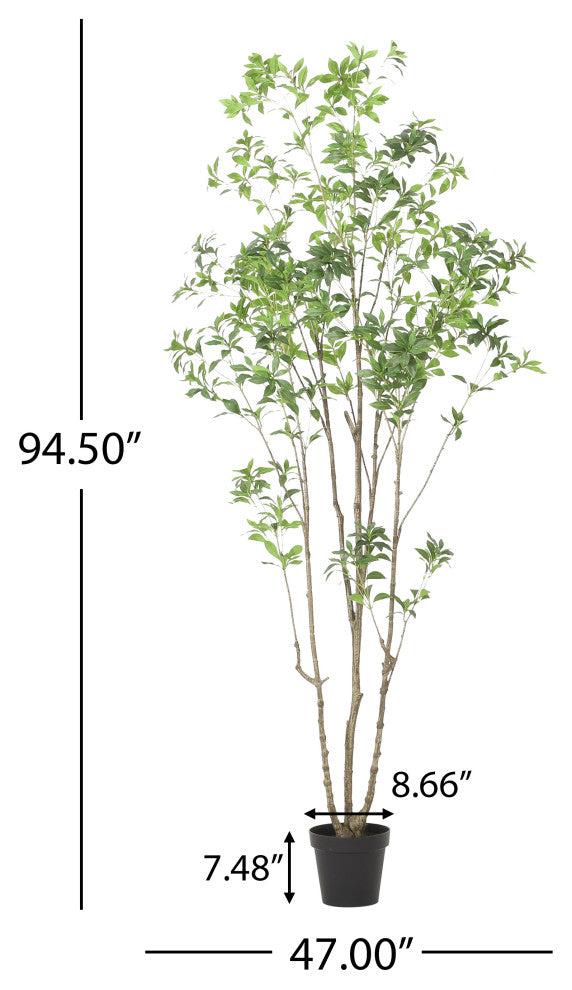 Purling Artificial Pieris Tree, Green, 47 Wx47 Dx94.5 H