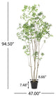 Purling Artificial Pieris Tree, Green, 47 Wx47 Dx94.5 H