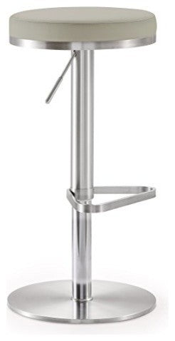 Fano Light Grey Stainless Steel Barstool - Light Grey