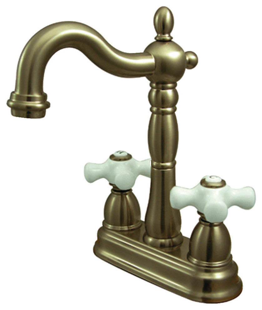 Kingston Brass 4" Centerset Bar Faucet, Antique Brass