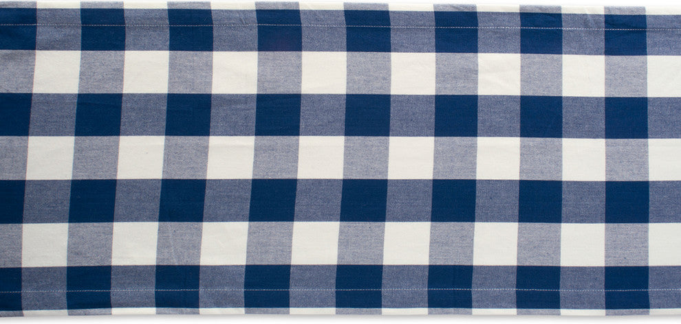DII Navy Buffalo Check Table Runner