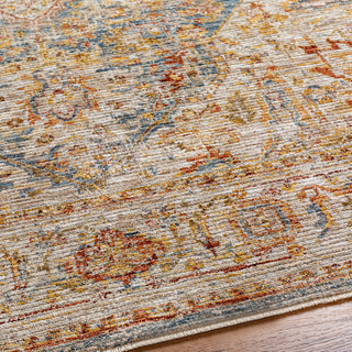 Naila IAL-2317 Red/Blue Multi Machine Woven 6'7" Round Rug