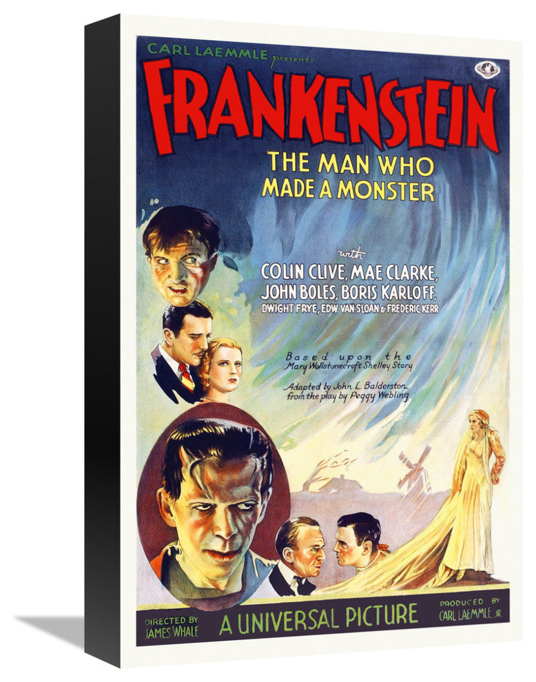 "Frankenstein" Stretched Canvas Giclee by Hollywood Photo Archive, 11x16"