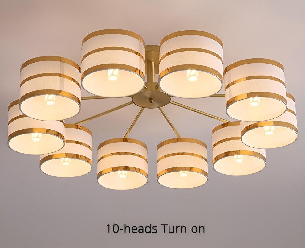 Inarzo | Post-Modern LED Chandelier For Bedroom, Study, Dining Room, 10 Heads
