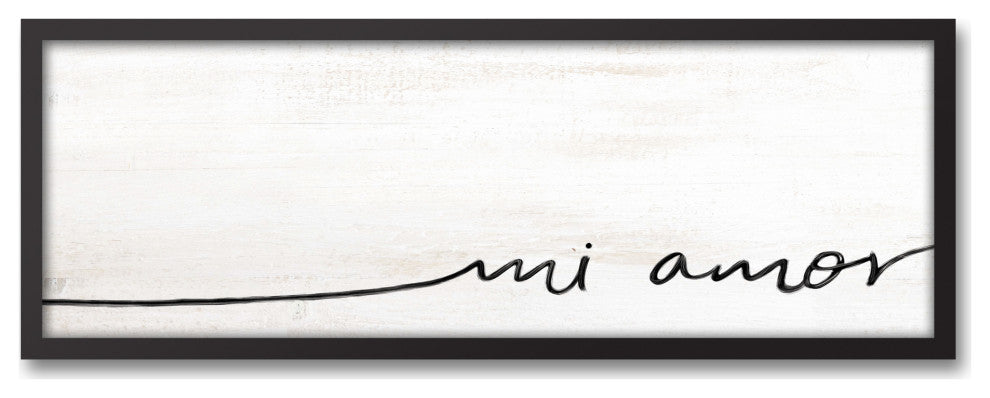 Mi Amor 12x36 Black Framed Canvas