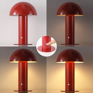 Bohemian Rechargeable/Cordless Iron Dimmable Integrated LED Mushroom Table Lamp