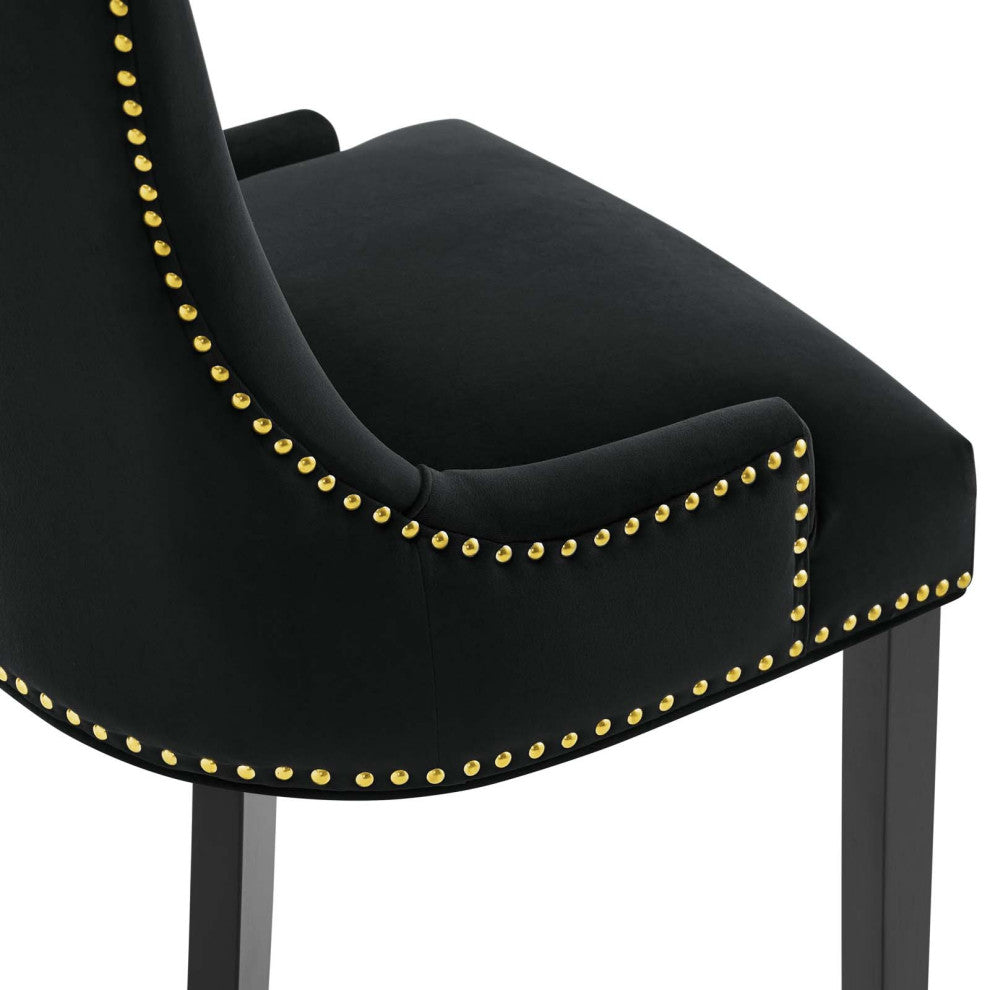 Marquis Performance Velvet Dining Chairs, Set of 2, Black