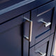 31" Single Sink Vanity, Blue Finish With Gray Granite With Round Sink