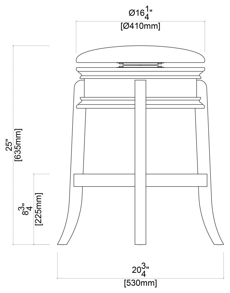 Magellan Swivel Stool, 24" Counter Height Stool, Brandy