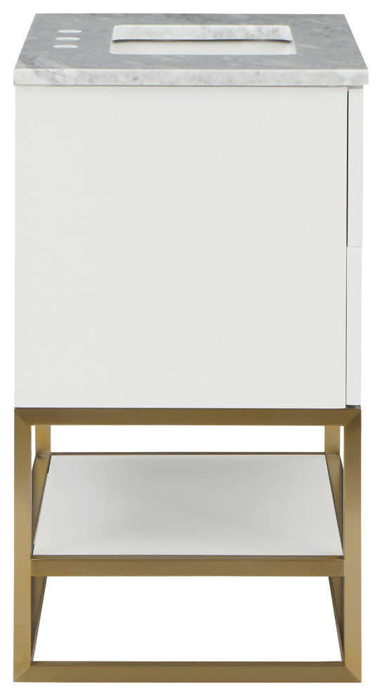 Monad Bathroom Vanity, White, 36" Wide