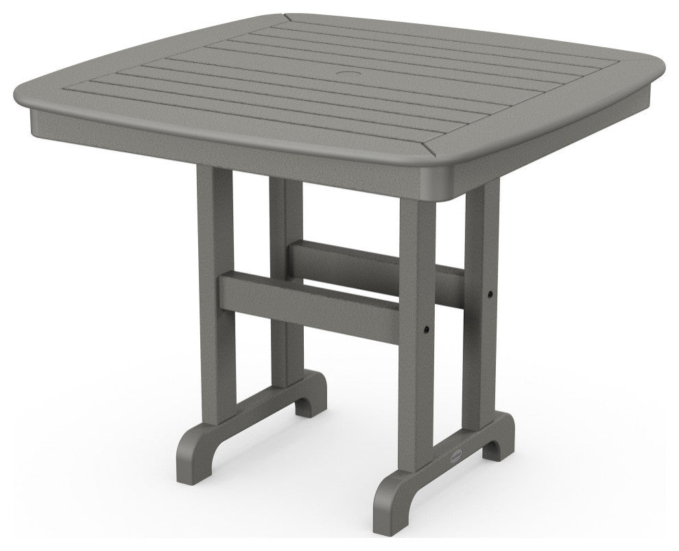 Polywood Nautical 37" Dining Table, Slate Gray