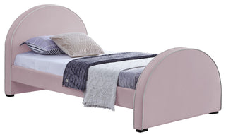 Brody Velvet Upholstered Bed, Pink, Twin