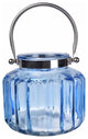 Charming Blue Effie Ribbed Lantern-D8x7"