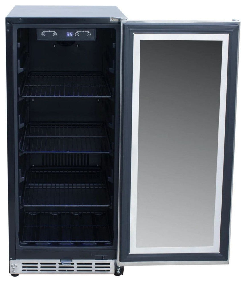 RCS 15" Stainless Refrigerator With Glass Window