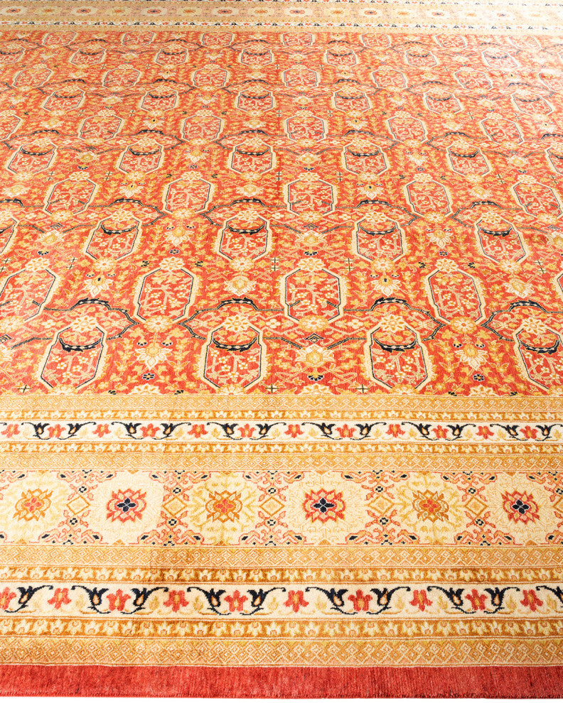 Mogul, One-of-a-Kind Hand-Knotted Area Rug Orange, 12' 2" x 17' 4"