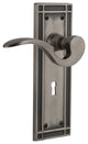 Mission Plate With Keyhole Manor Lever, Antique Pewter, Double Dummy, Non-Handed