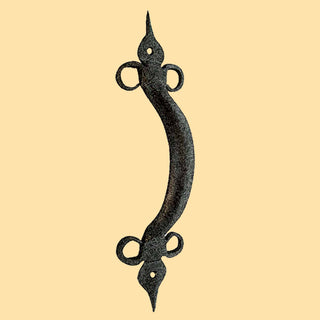 Door Pull Spear Black Wrought Iron 10 1/2" |