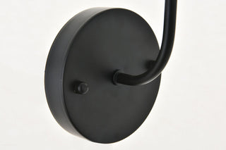 Elegant Lighting LD4017W7 Histoire 1 Light 11" Tall Wall Sconce - Black / Clear