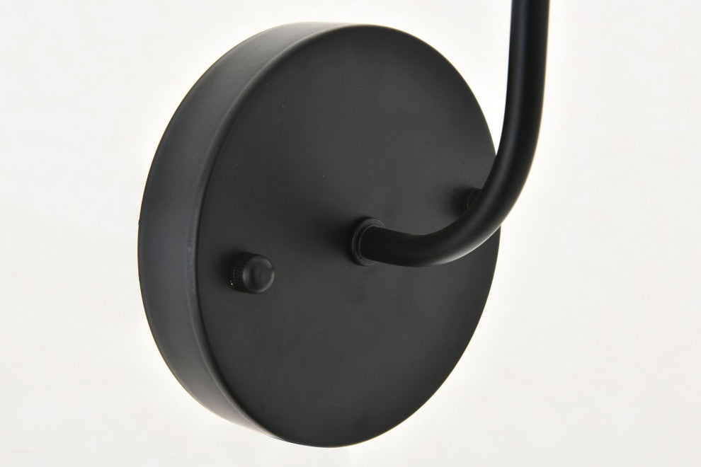 Elegant Lighting LD4017W7 Histoire 1 Light 11" Tall Wall Sconce - Black / Clear