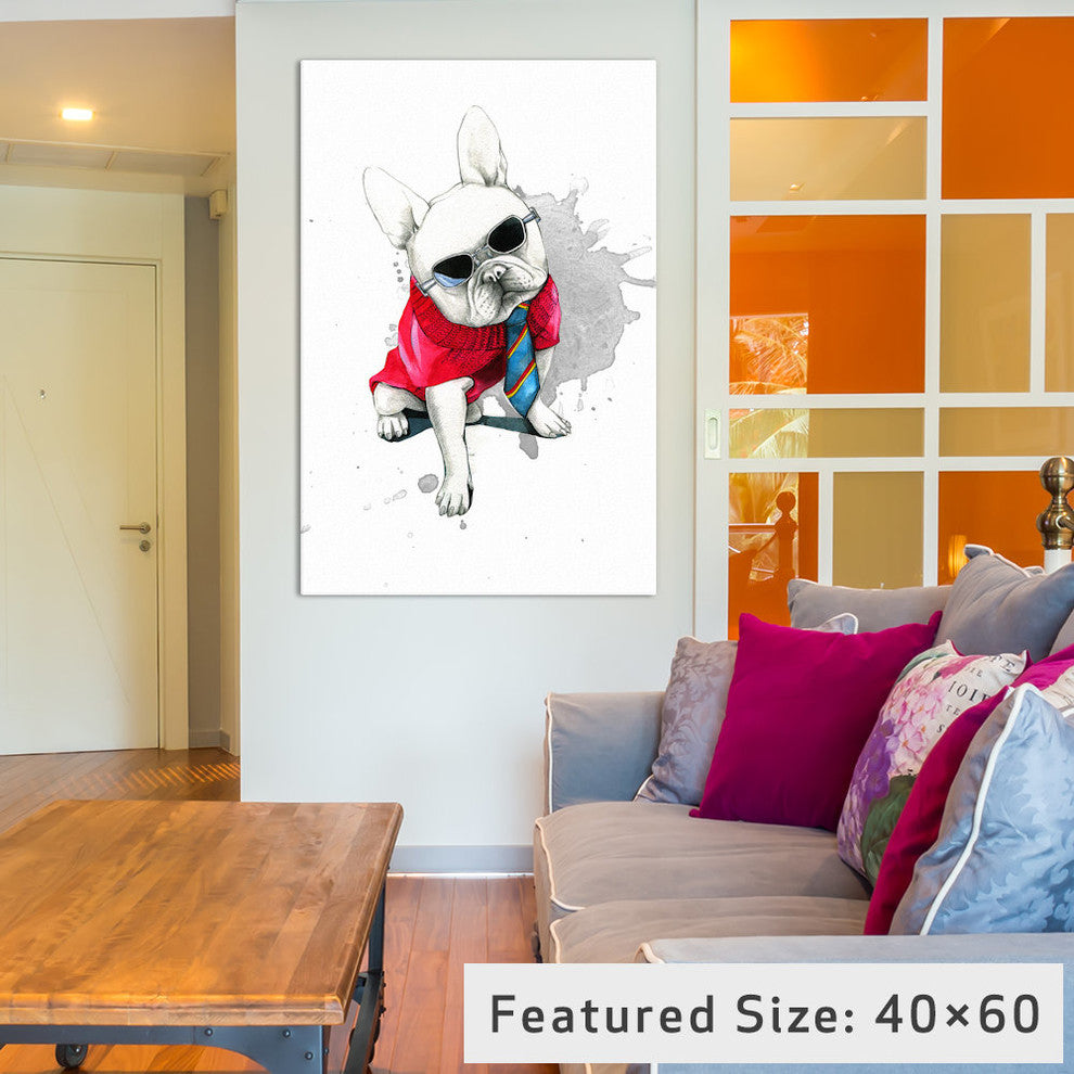 "Bulldog" by Rongrong DeVoe, 26x18x1.5
