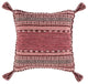 Surya Trenza TZ-006 18"x18" Pillow Cover, Pink/White/Rose/Brown