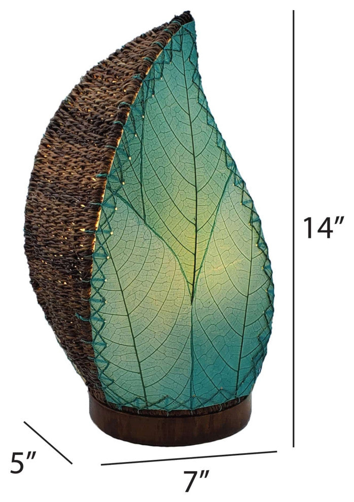 Leaflet Table Lamp Sea Blue