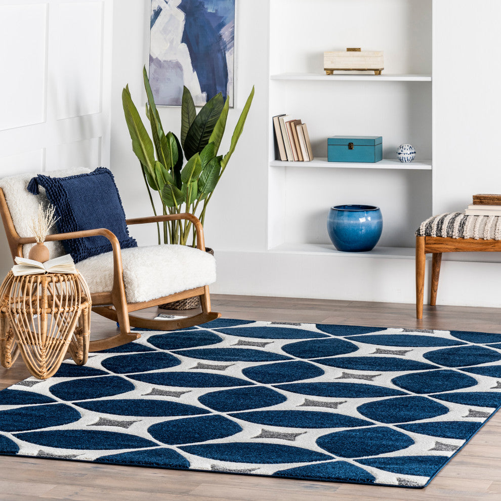 Nuloom Hand-Tufted Gabriela Area Rug, Navy 3'x5'