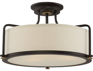 Calvary 3-Light Semi-Flush Mount, Western Bronze