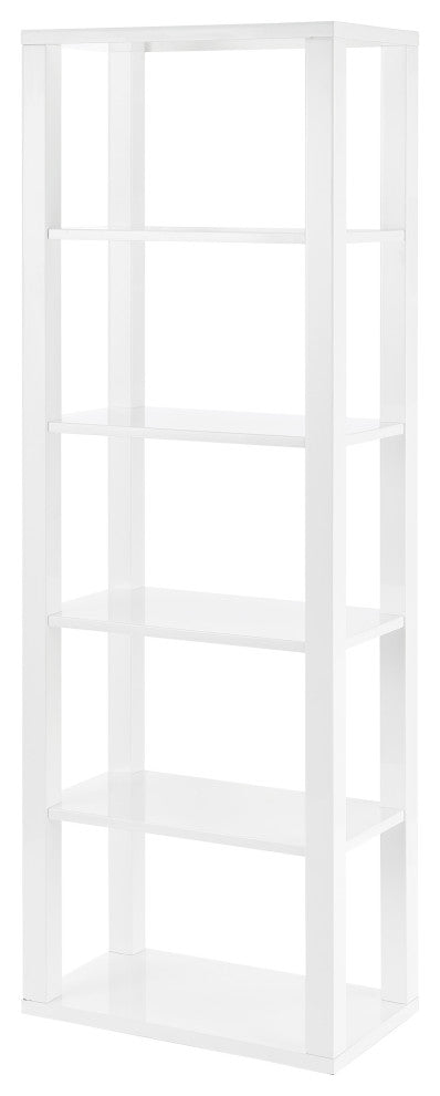 Tresero Shelving Unit, High Gloss White