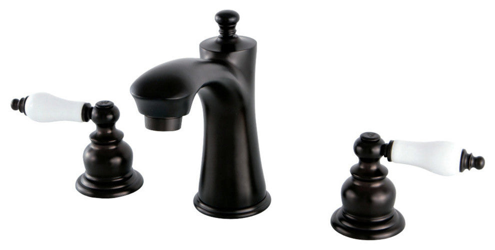 Kingston Brass Widespread Bathroom Faucet With Retail Pop-Up, Oil Rubbed Bronze